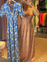 Load image into Gallery viewer, V-Neck Short Sleeve Open Back Long Dress
