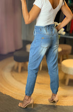 Load image into Gallery viewer, Chambray Drawstring Waist Jeans Pants
