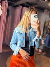 Load image into Gallery viewer, Maggy Colored Buttons Jean Jacket
